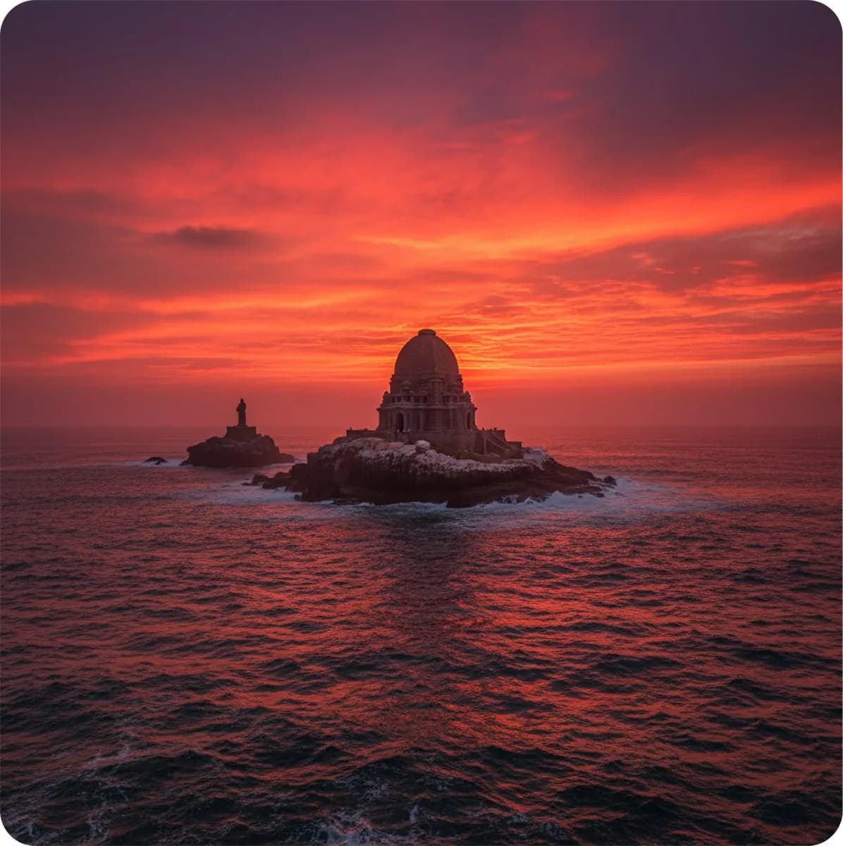 Kanyakumari, a beach Zion Taxi serves from Madurai
